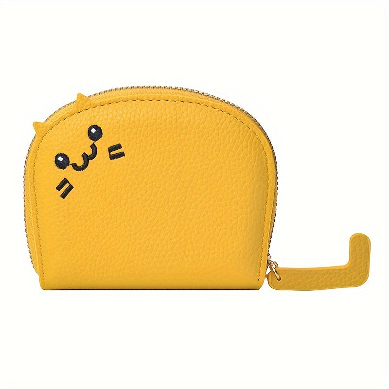 Cartoon Cat shaped design Wallet, Women's Multi-card slots Holder (4.13''x3.35''/10.5cm*8.5cm), Cute Fashion Faux Leather Coin Purse