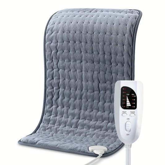 Extra Large Electric Heating Pad for Pain Relief - 6 Heat Levels, 4 Timer Settings, Auto-Off After 2 Hours, Machine Washable, Moist/Dry Heat Relax for Back, Neck, Shoulders, Belly, Waist, Knees & Legs