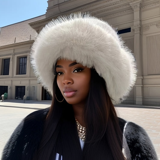 Cozy & Warm Women's Fleece-Lined Beanie - Thick, Plush Winter Hat with Ear Flaps, No Brim, Perfect for Valentine's Day