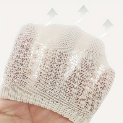 2/5 Pairs Baby Boy's Non-Slip Socks, Solid Bottom Rubber Dot Cotton Blend Comfy Breathable Soft Socks For Toddler Wearing