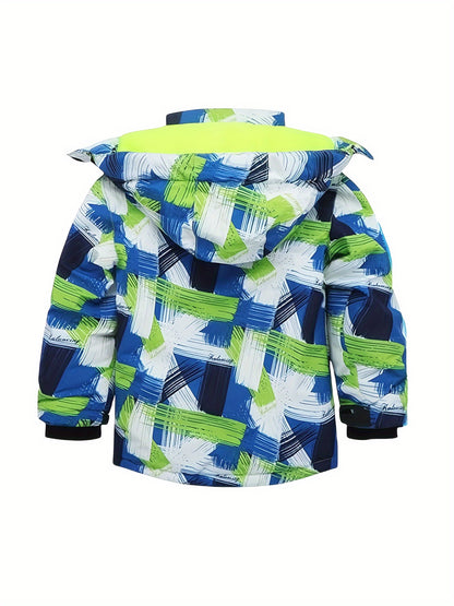 Children's Ski Wear Boys And Girls Ski Wear Waterproof, Warm And Breathable Outdoor Padded Coat