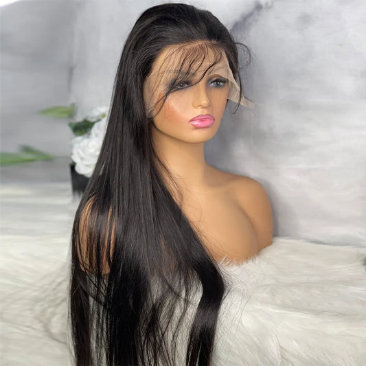 40 Inch 220%density Straight Lace Front Wig Bone Brazilian 360 13x4 13x6 Hd Lace Frontal Wig Straight Human Hair Wigs for Women Pre Plucked