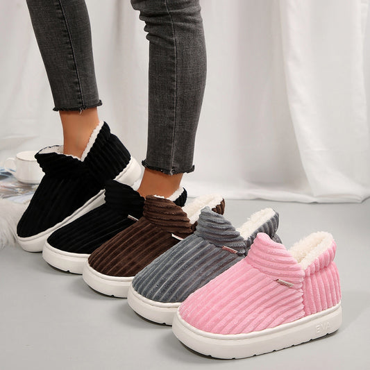 Cozy Fuzzy House Slippers for Women - Soft, Warm, and Elegant Cotton Slippers with Anti-Slip Soles for Indoor Wear - Perfect for Cold Winter Days, Relaxation, and Lounging Around the House