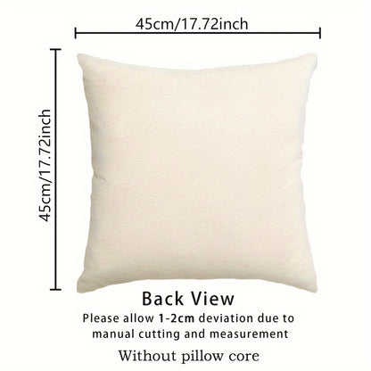 Festive 4pcs Set of Rustic Christmas Throw Pillow Covers - Santa, Reindeer, Snowman & Tree Designs | Durable Polyester, Zip Closure | Perfect for Living Room, Bedroom & Sofa Decor | Machine Washable | 17.72" Square