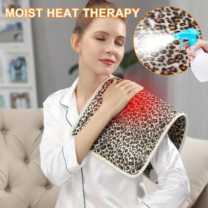Extra Large 12 x 24 Heat Pad for Back, Neck, and Shoulder - 6 Heat Settings, Auto Shut Off, Electric Heat Blanket, Perfect Christmas Gift for Women, Mom, Sister
