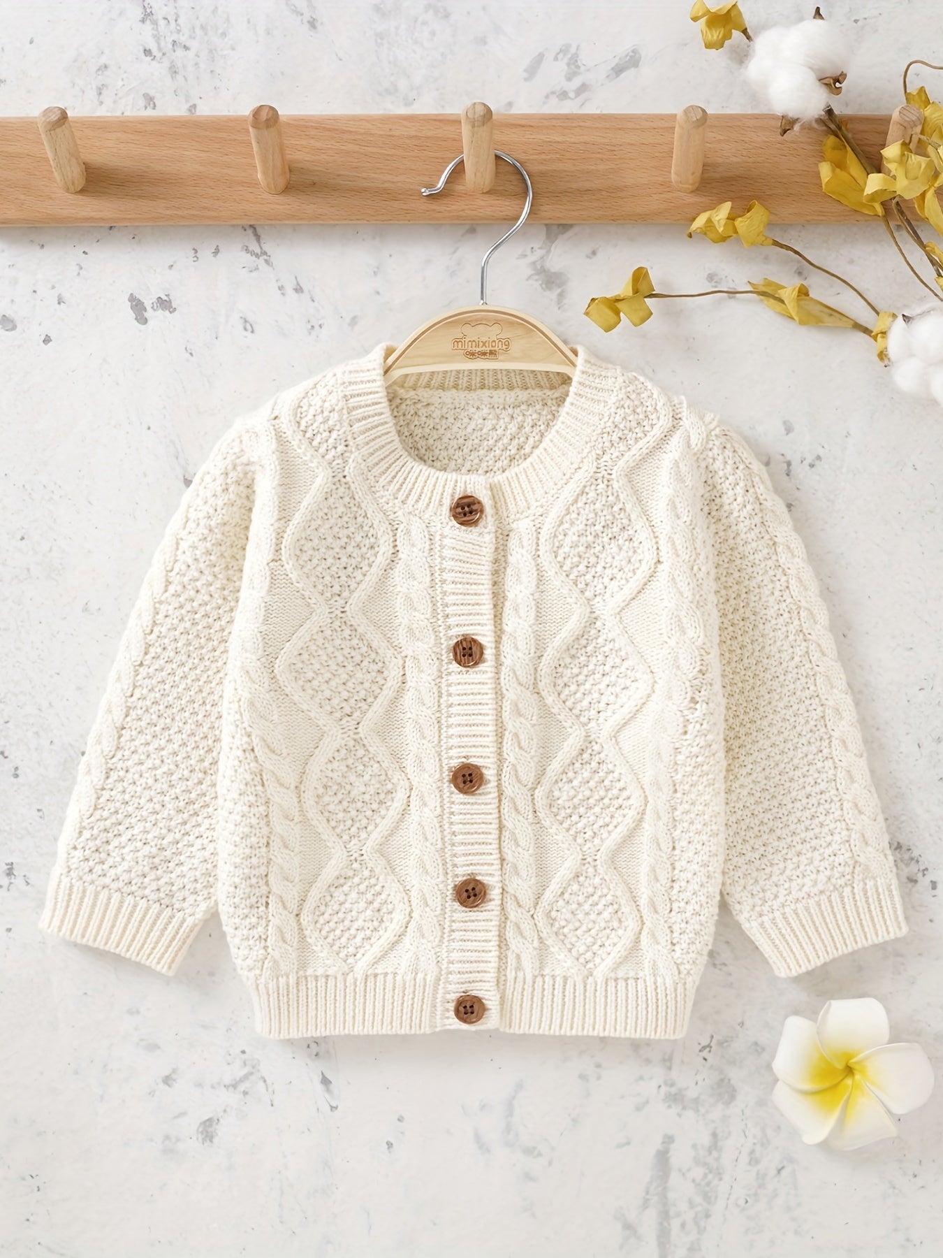 Cozy Knit Cardigan Sweater - Soft Solid Color, Single Breasted, Long Sleeve, Winter Warmth, Toddler Friendly, Unisex Design for Boys and Girls, Perfect for Casual Daily Wear or Special Occasions