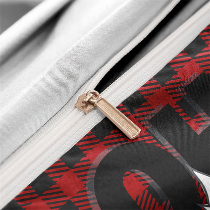 2/3pcs Christmas Duvet Cover Set, Gnome Printed Bedding Set, Soft Comfortable Duvet Cover, For Bedroom, Guest Room (1*Duvet Cover + 1/2*Pillowcase, Without Core)