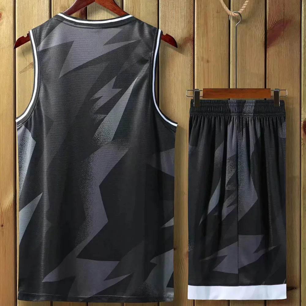 New Camouflage Men Basketball Set Uniforms kits Sports clothes Mens basketball jerseys college tracksuits DIY Customized