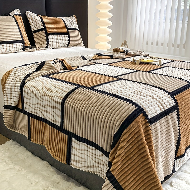 1pc Cozy Plush Multifunctional Blanket - Soft, Warm, Versatile Throw for Sofa, Bed, Office, Camping, Travel, and Christmas Gift - Four Seasons Available