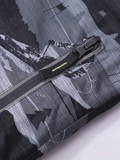 Boys' Stylish Snow Mountain Windbreaker Jacket - Snow Suits for Kids with Fleece Lining, Hood, Long Sleeve, Zip-Up, Waterproof, and Professional Ski Features - Perfect for Winter Outdoor Activities