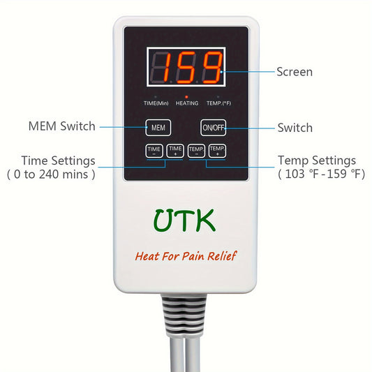 31 By 21 Inches Jade Stone Far Infrared Heating Pad For Back, Abdomen, And Leg Pain Relief With Smart Remote Controller