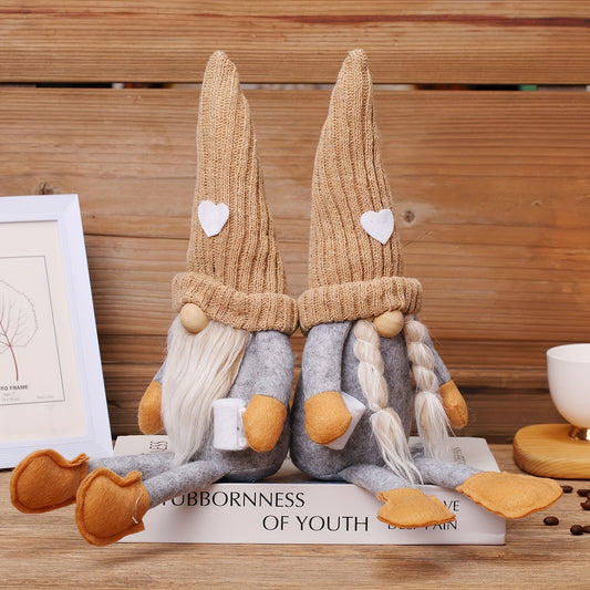 2pcs Home Decor Gnomes, Fall Decor Gnome Suitable For Room, Office, Living Room, Bedroom Decor, Special Christmas Ornaments For Men & Women. Best Choice For Christmas Decorations. Fall Decorations For Home