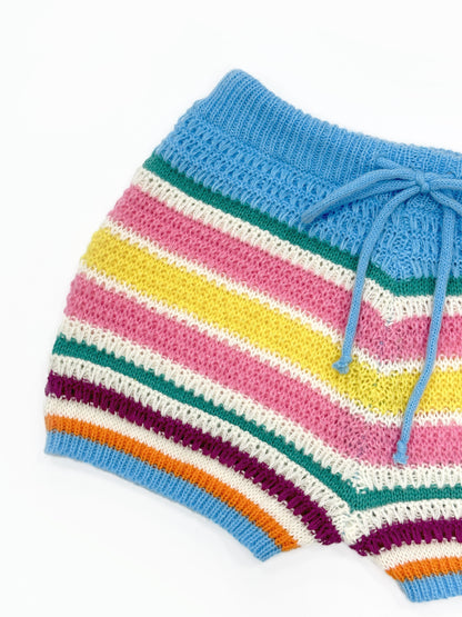 Chic Y2K Striped Set: Halter Top & Drawstring Shorts, Durable & Comfortable, Spring/Summer Essential