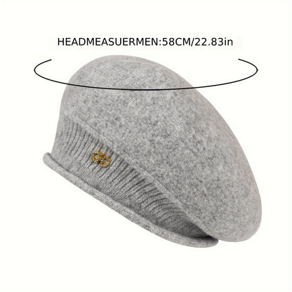 Elegant Warm Knit Beret for Women - Breathable, Adjustable & Perfect for All Winter Occasions | Ideal Holiday Gift
