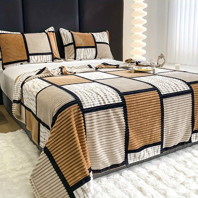 1pc Cozy Plush Multifunctional Blanket - Soft, Warm, Versatile Throw for Sofa, Bed, Office, Camping, Travel, and Christmas Gift - Four Seasons Available