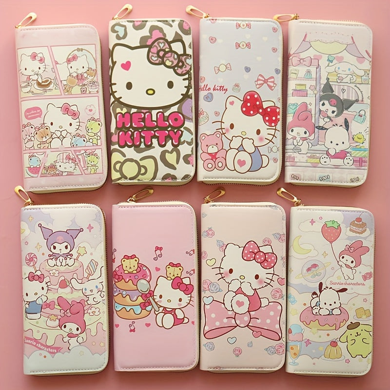 1pc Girl's Sanrio Hello Kitty Cartoon Sweet Cute Wallet, Card Bag Coin Wallet