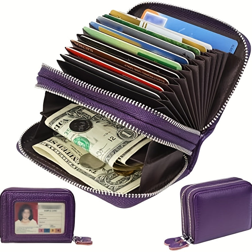 RFID Blocking Card Wallet - Secure Zipper Mini Purse for Credit Cards, Compact Organizer with Advanced RFID Protection - Perfect Mothers Day Gift for Stylish Moms