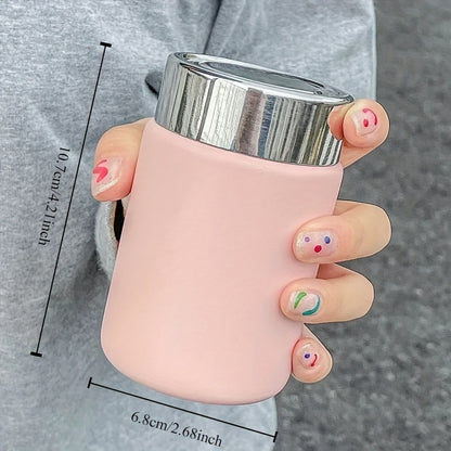 7.78oz Mini Stainless Steel 304 Vacuum Flask, Fashionable Portable Pocket Insulated Mug for Coffee and Tea, Uncharged Double-Wall Thermal Beverage Tumbler