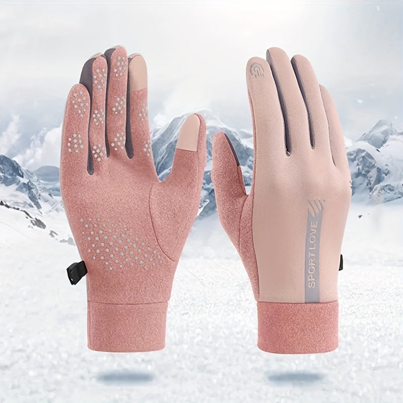 Winter Warmth Touch Screen Gloves - Windproof, Coldproof, and Water Resistant Fitness Gloves for Women and Men - Ideal for Outdoor Activities, Sports, and Everyday Use