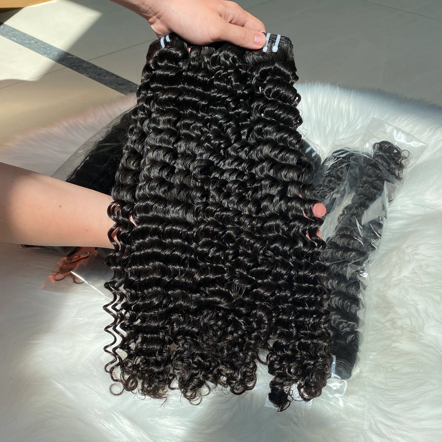 Glamorous Brazilian Hair Weft Natural Color 8-34Inch Peruvian Malaysian Indian Curly Hair Extensions 3Pcs Virgin Hair Weaves for black women