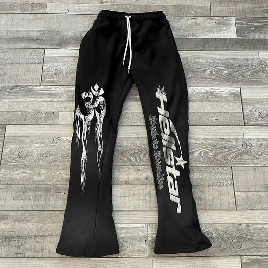 Designer Mens Pants Graphic Print Vintage Streetwear Micro Stretch Flared Pants Men women womens Loose Casual Sports Joggers Sweatpants