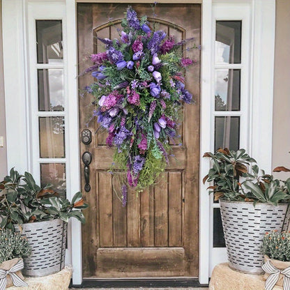 Artificial Spring Wreath Decor Wreath Home Decoration Spring Wreath Flower Wreath Floral Spring Artificial Wreaths