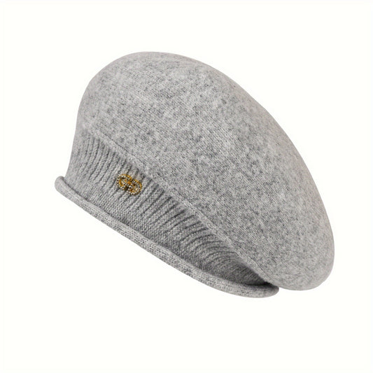Elegant Warm Knit Beret for Women - Breathable, Adjustable & Perfect for All Winter Occasions | Ideal Holiday Gift