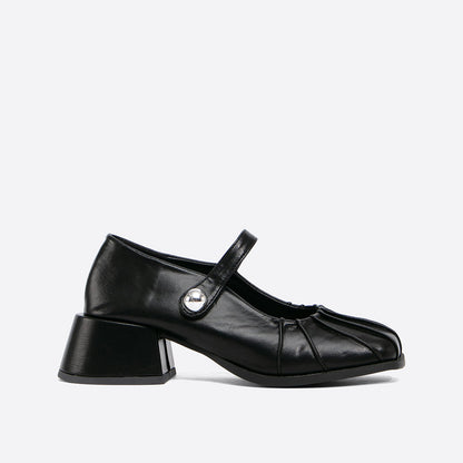 flowersverse - Block leatherette  Daily Women Heeled Mary Janes