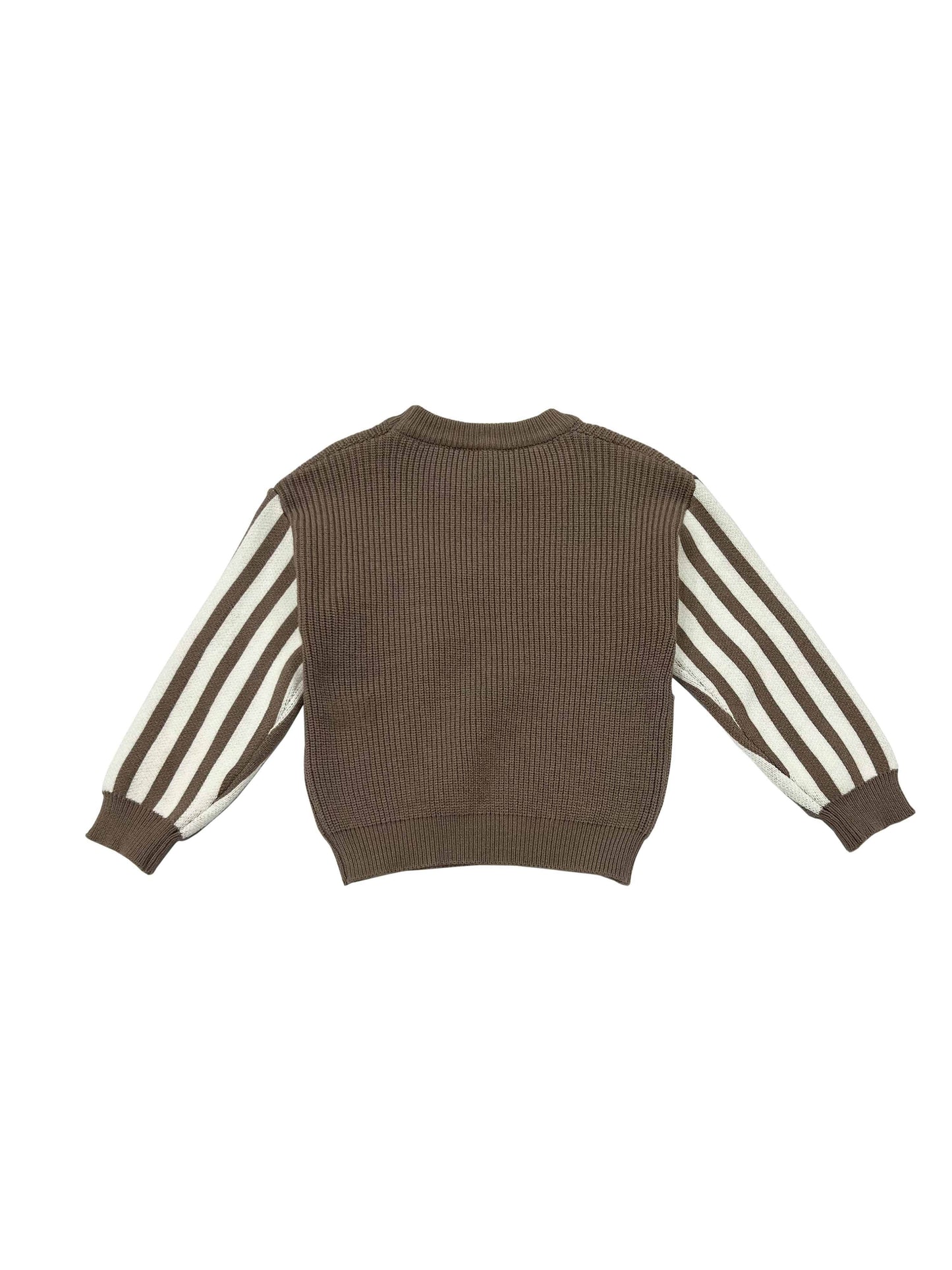 Cozy Striped Knitted Sweater - Soft and Snug, Warmth for Cold Winter Days, Classic Knitted Design, Eye-Catching Striped Pattern - Unisex Design for Baby Boys and Girls Alike, Perfect for Toddlers Daily Wear