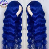 Ombre Ginger Orange Colored Lace Front Human Hair Wigs For Women Transparent Lace Body Wave Synthetic Wig Pre Plucked 180%