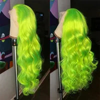 Ombre Ginger Orange Colored Lace Front Human Hair Wigs For Women Transparent Lace Body Wave Synthetic Wig Pre Plucked 180%