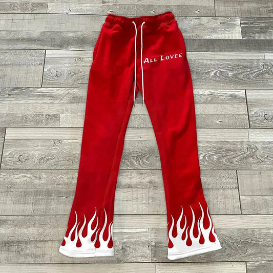 Designer Mens Pants Graphic Print Vintage Streetwear Micro Stretch Flared Pants Men women womens Loose Casual Sports Joggers Sweatpants