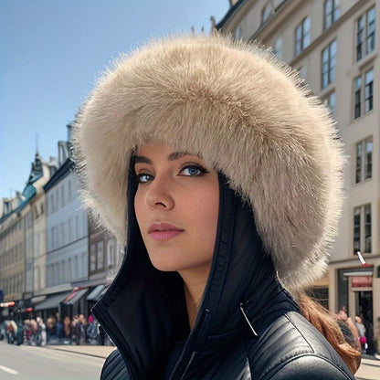 Cozy & Warm Women's Fleece-Lined Beanie - Thick, Plush Winter Hat with Ear Flaps, No Brim, Perfect for Valentine's Day