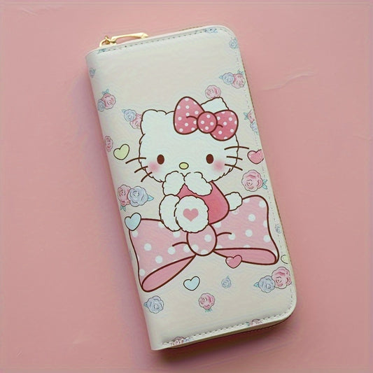 1pc Girl's Sanrio Hello Kitty Cartoon Sweet Cute Wallet, Card Bag Coin Wallet