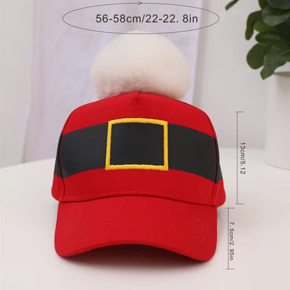 Classic Santa Claus Cartoon Knit Beanie - Soft, Breathable, Elastic Cotton Skull Cap for Women - Autumn & Winter Fashion Accessory