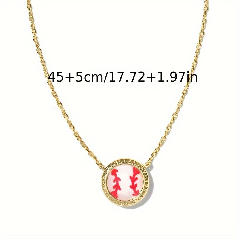 Stylish Womens Sports Pendant Necklace - Fashionable, Personalized, and Versatile Design for Football, Basketball, Baseball Fans - Durable, Hypoallergenic, and Nickel-Free Material