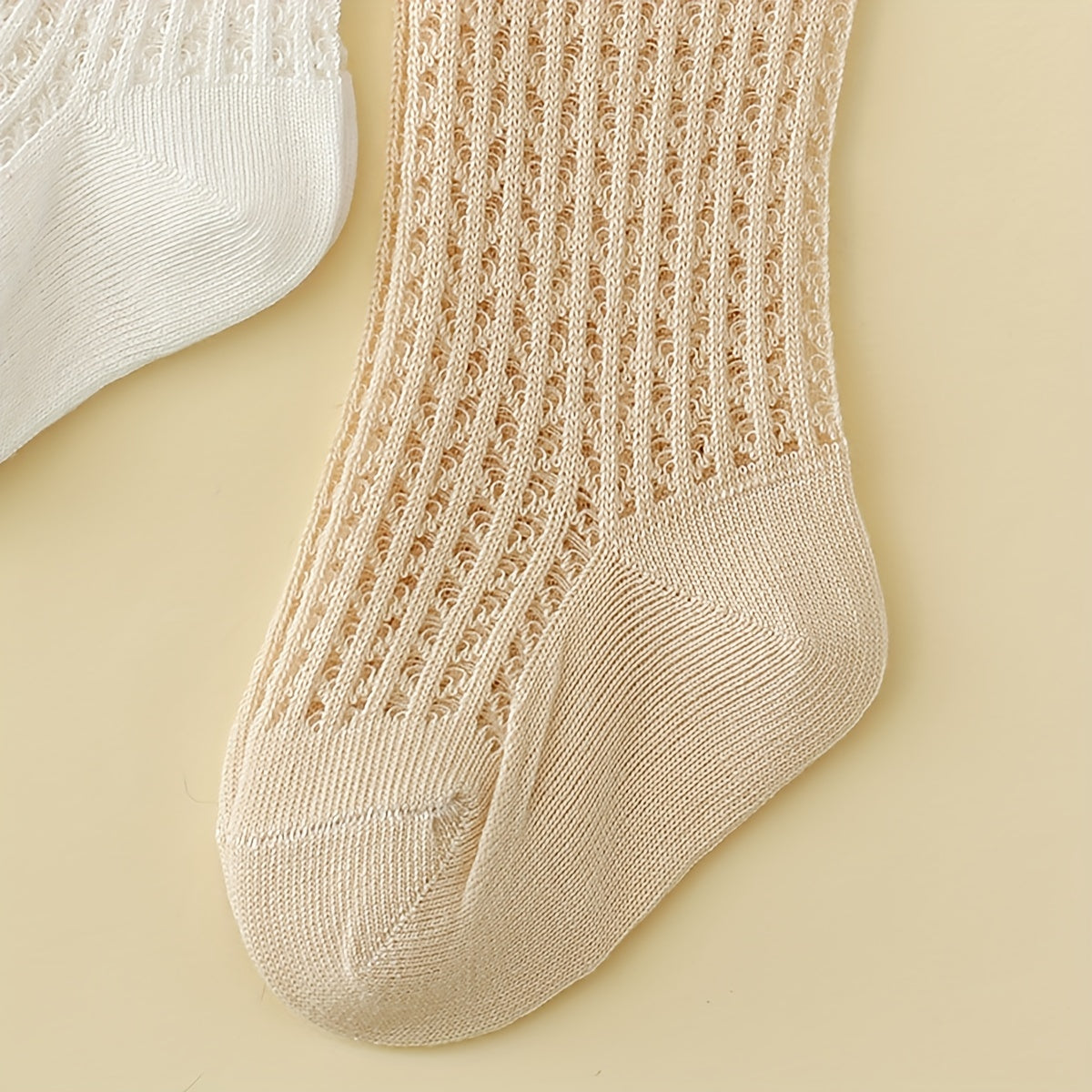 4pairs Baby Bow Mesh Knee-High Socks For Kids