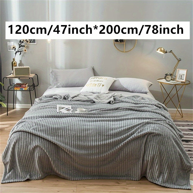 1pc Ultra-Soft Plush Imitation Rabbit Fur Throw Blanket - Warm, Cozy, and Soothing for Couch, Bed, and Sofa - Perfect for Snuggling Up on Chilly Nights