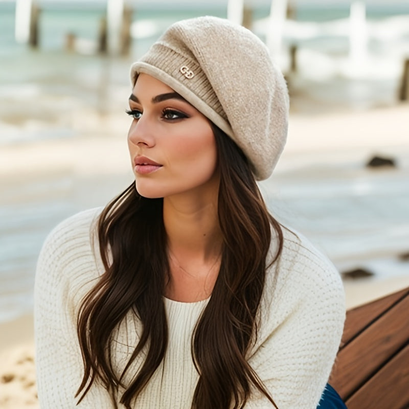 Elegant Warm Knit Beret for Women - Breathable, Adjustable & Perfect for All Winter Occasions | Ideal Holiday Gift
