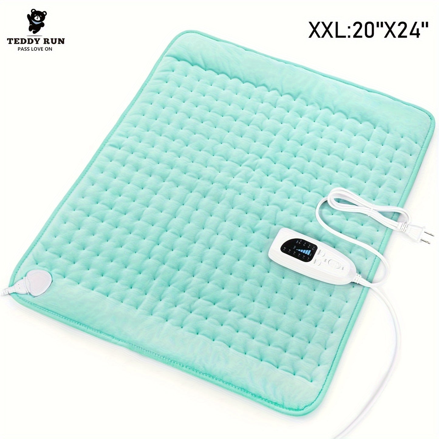 Electric Heating Pads, 20" x 24" Heat Heating Pad with 6 Temperature Settings&2H Auto Shut Off, Fast Heating Pad for Cramps, Neck and Shoulders