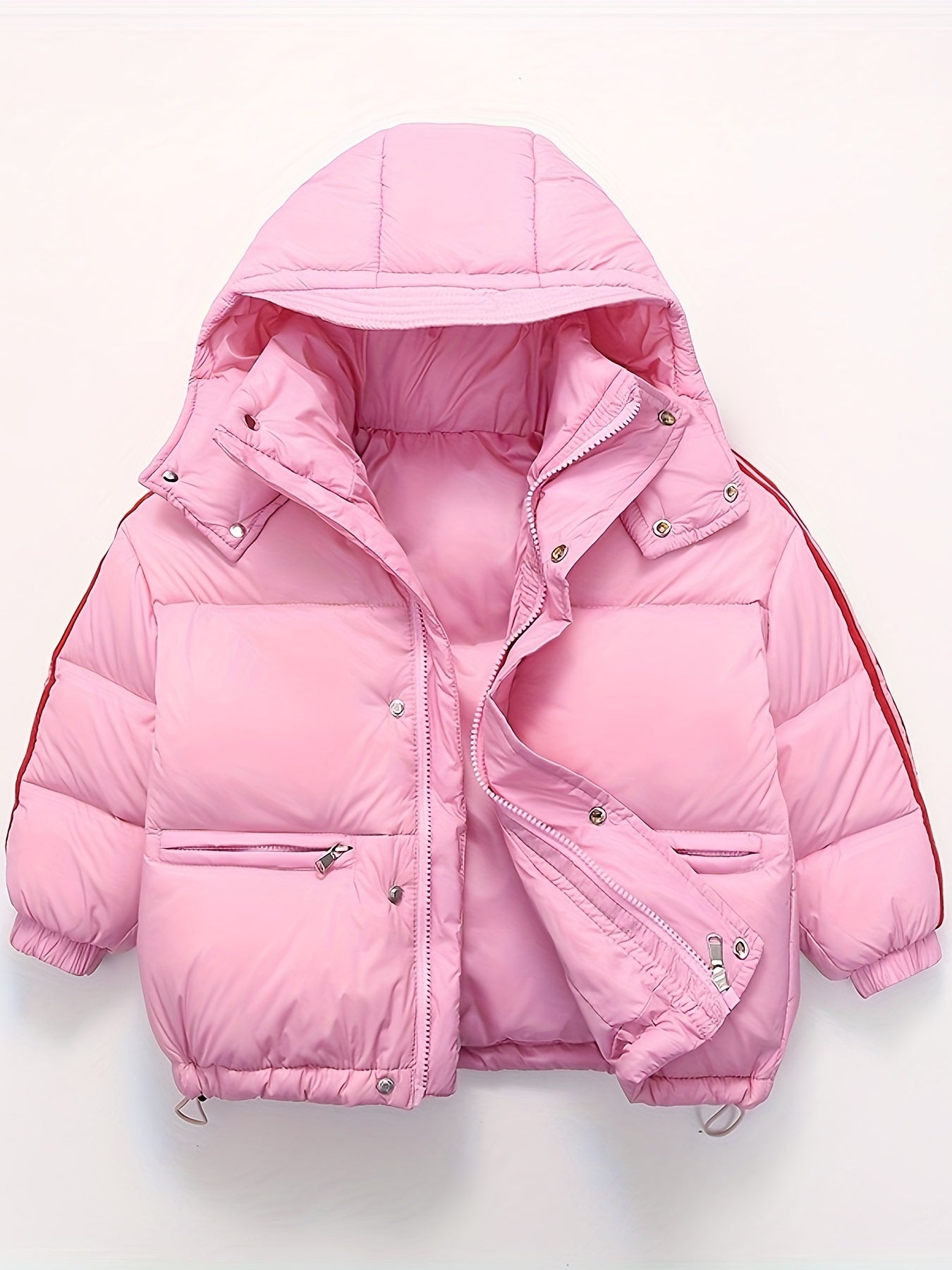 Boys' Deluxe Down Jacket Snow Suits - Soft, Warm, Zip-Up Hooded Winter Overcoat with Spacious Pockets, Reflective Strips for Enhanced Visibility, Perfect for Outdoor Play, Cold Weather Activities, and School Days