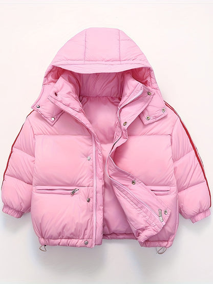 Boys' Deluxe Down Jacket Snow Suits - Soft, Warm, Zip-Up Hooded Winter Overcoat with Spacious Pockets, Reflective Strips for Enhanced Visibility, Perfect for Outdoor Play, Cold Weather Activities, and School Days