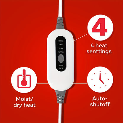 Extra Large Heating Pad For Back, Neck, Shoulder, Abdomen, Waist, Knee, And Leg Pain Comfort - 2-Hour Auto-Off, Machine Washable, Moist/Dry Heat, Electric Heating Pad For Pain Comfort And Muscle Relaxation