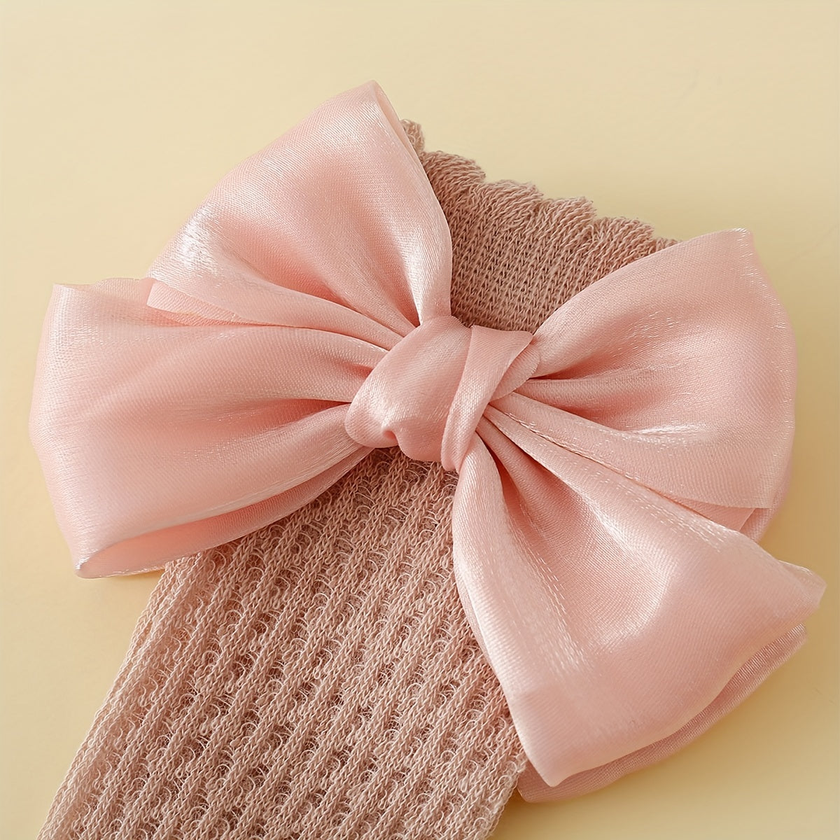 4pairs Baby Bow Mesh Knee-High Socks For Kids