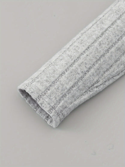 Boys Ribbed Crew Neck Pullover Top - Soft Slight Stretch Polyester, Long Sleeve, Regular Fit, Easy Care - Perfect for Spring, Fall, Winter, and As a Gift