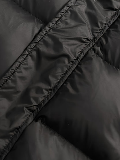 Boys Cool Mid-length Hooded Down Jacket, Warm Zip Up Jacket, Boy's Clothes For Winter Outdoor, As Gift