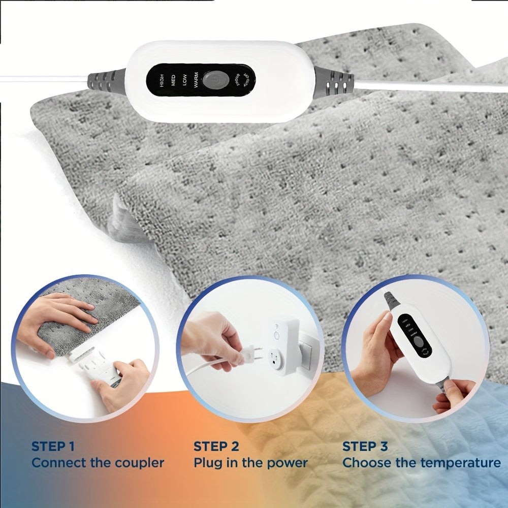 Pagobetter Ultra-Large Heated Pad For Pain Relief & Muscle Relaxation - Dual-Sided, 4-Level Temperature Control, Automatic Shut-Off After 2 Hours, Machine Washable, Ideal For Back, Neck, Shoulders, Abdomen, Waist, Knees & Legs