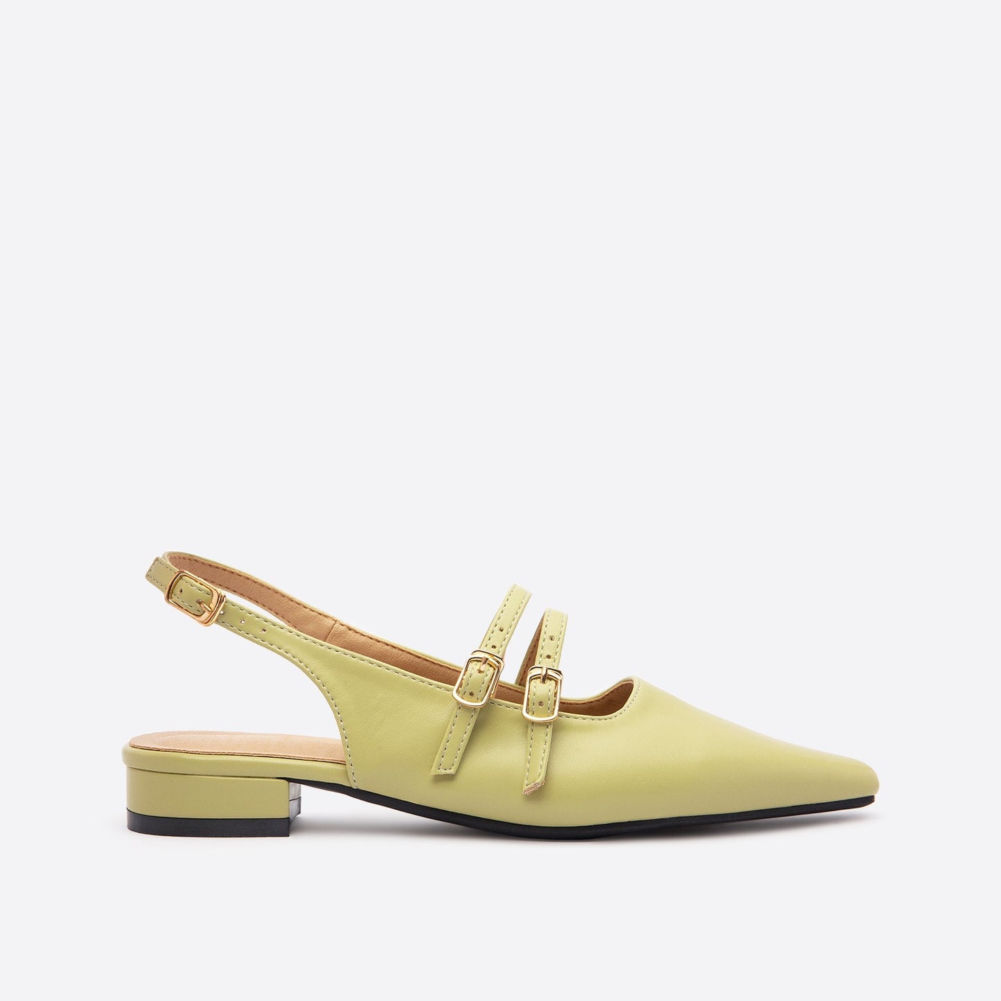 flowersverse - Women Double Buckle Slingback Mary Jane