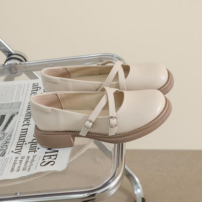 flowersverse - Women Vintage Round Toe Mary Jane