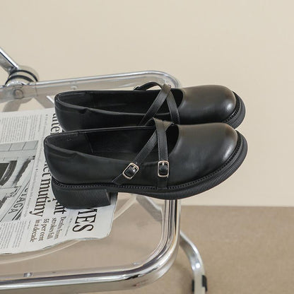 flowersverse - Women Vintage Round Toe Mary Jane